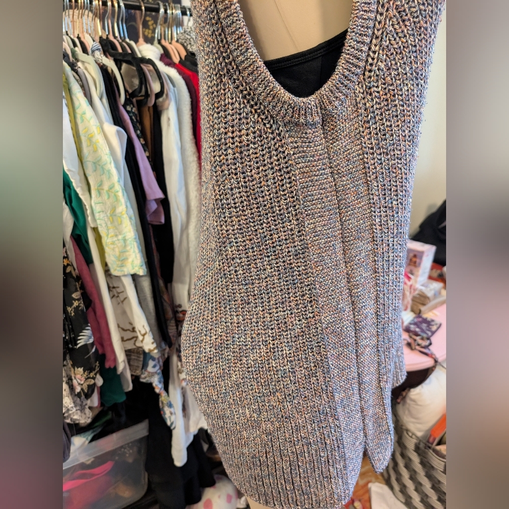 Ella Moss Multicolor Knit Sleeveless Tunic sweater size XL - Picture 10 of 15